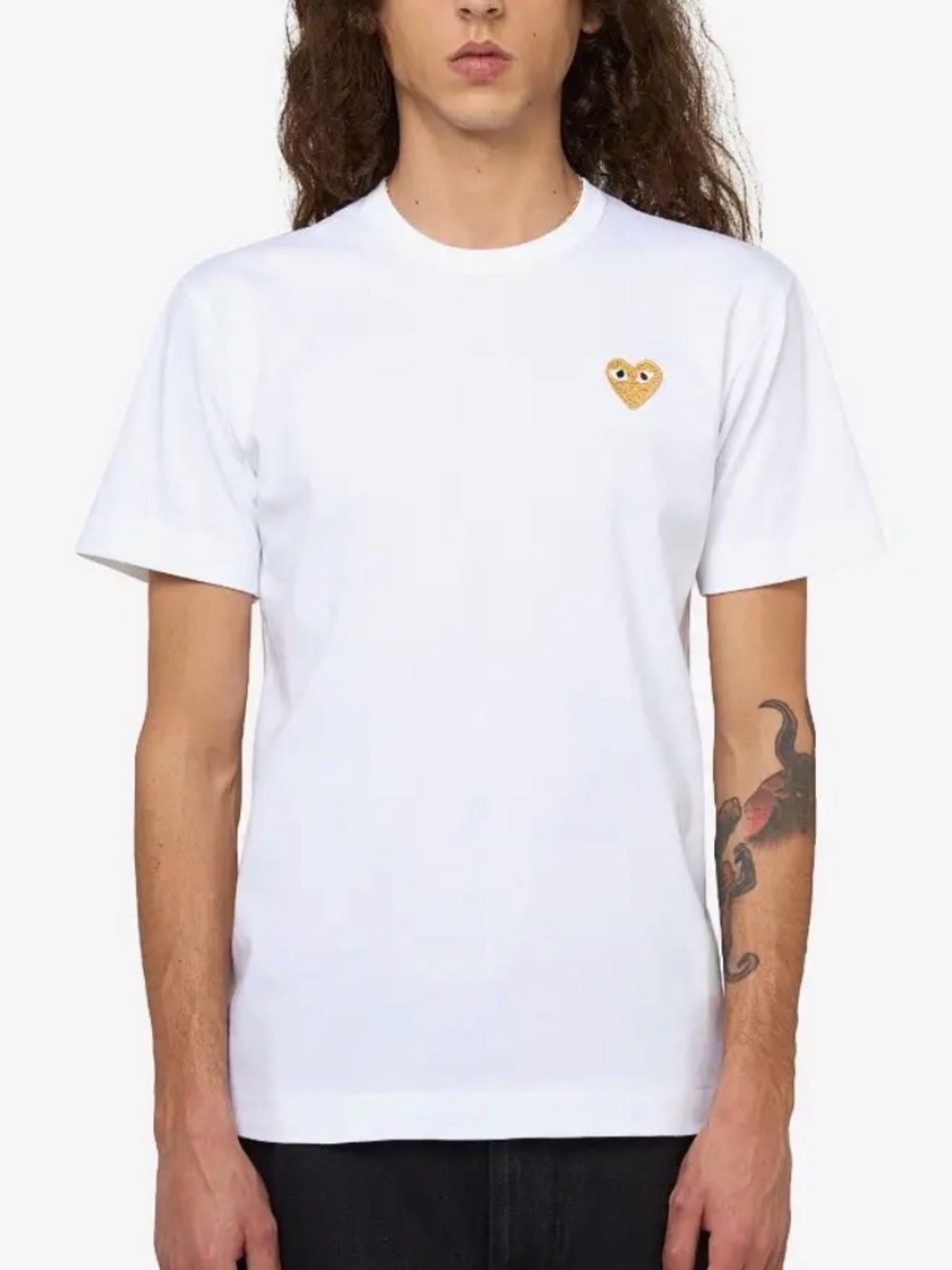 NWT Comme Des Garçons Play Logo-Detail T-Shirt Size L